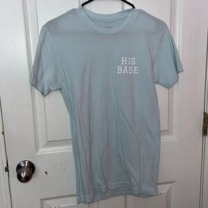 Small Hubs & Hers Baby Blue T Shirt
